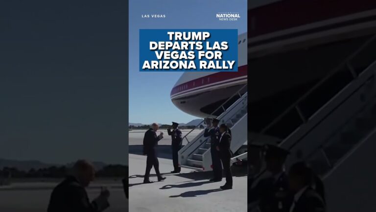 Trump TRAVELS to Arizona from LAS VEGAS on Air Force One for midterm rally