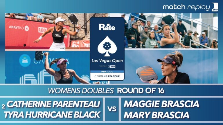 Tyra Hurricane Black & Catherine Parenteau vs Maggie Brascia & Mary Brascia at PPA Las Vegas Open