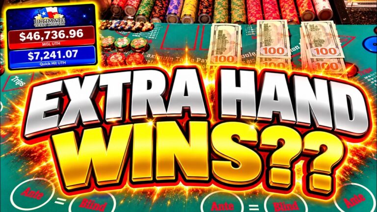 ULTIMATE TEXAS HOLD ‘EM in LAS VEGAS! EXTRA HAND WINS!?! 🍀🍀 (UTH)