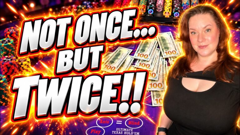 ULTIMATE TEXAS HOLD ‘EM in LAS VEGAS! NOT ONCE..BUT TWICE!! (UTH) 🍀🍀