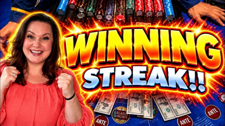 WINNING STREAK! 3 CARD POKER in LAS VEGAS!! 🍀🍀#poker #viral #3cardpoker